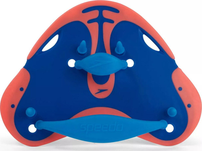 Paddle noti Speedo për gishta, ergonomike, me rripa që rregullohen, blu portokalli