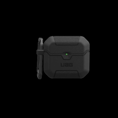 Kuti mbrojtëse Urban Armor Gear UAG Scout për AirPods 4, me karabinë, e zezë