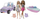 Set lodrash Barbie GXD66, 2 kukulla me xhip dhe varkë, shumëngjyrëshe pastel