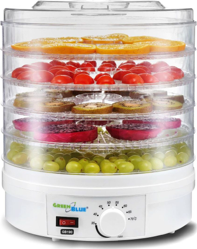 Tharëse për fruta GreenBlue GB190, 250W, 32x32cm, e bardhë