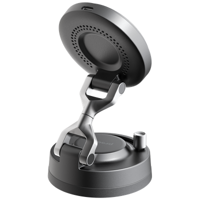Mbajtëse veture me karikim wireless Proove Jetlock, Qi2, 25W, me thithëse, e zezë