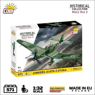 Set ndërtimi COBI Junkers Ju 87G-2 Stuka, 571 pjesë, shkalla 1:32, jeshile