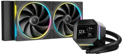 Ладилник за вода за процесор Deepcool K Cooler LM240, 240mm, IPS екран 2.4\", црн