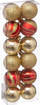 Set për zbukurim peme Krishtlindjesh, 12 copë, diametër 4 cm, ngjyrë flori