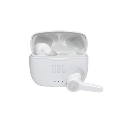 Kufje JBL Tune 215 TWS, pa kabllo (True Wireless), Bluetooth, bateri 25 orë, të bardha