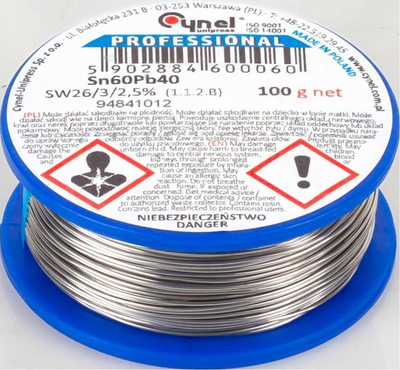 Tel saldimi me plumb, Sn60Pb40, 0.25mm, 100g