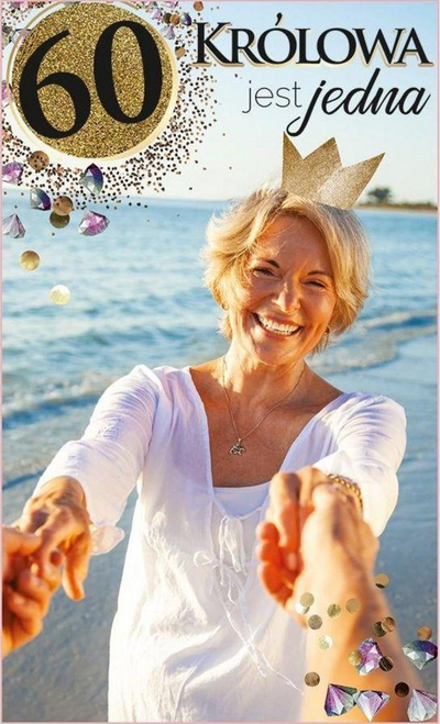 Kartolinë urimi AbCard Birthday 60 DH04, ditëlindje 60 vjeç, me zarf, shumëngjyrëshe
