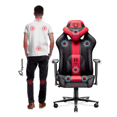 Karrige lojërash Diablo Chairs X-Player 2.0, madhësi normale, crimson antracit