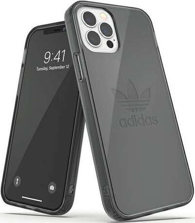 Këllëf mbrojtës Adidas OR Protective Clear Case, për iPhone 12 12 Pro, transparent i zi