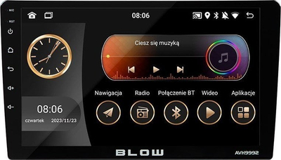 Radio veture Autordio 2 Din, 9" Touch, Android 12, Bluetooth Wifi Apple CarPlay, e zezë