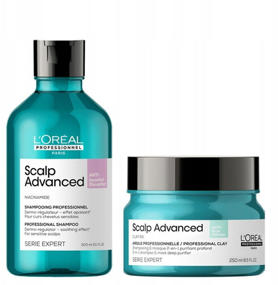 Shampo L'Oréal Professionnel Serie Expert Scalp Advanced Anti-Discomfort, për lëkurë koke të ndjeshme, 300 ml, transparente