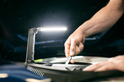 Рачна LED лампа Brennenstuhl SANSA 401 A, полначлива, 400 lm, црна