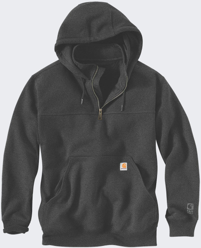Блуза за работа Carhartt Rain Defender Heavyweight 1/4 Zip, loose fit, S, сива Carbon Heather
