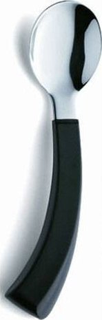 Lugë ergonomike Sundo Bent, për dorën e djathtë, çelik inox, e argjendtë
