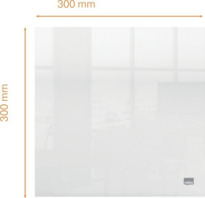 Tabelë akrilike transparente Nobo Mini, për mur ose tavolinë, e tejdukshme