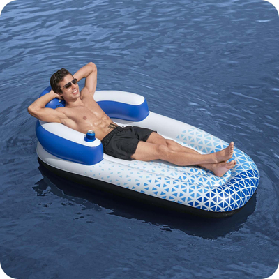 Dyshek uji Bestway Hydro Force Indigo Wave, me mbështetëse, me mbajtëse gote, blu