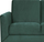 Sofá FENES Velvet, 2 vende, kadife, jeshile e errët