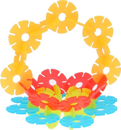 Set ndërtues kreativ Creative Builder Flowers, 140 copa, shumëngjyrësh