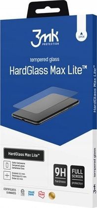 Xham mbrojtës 3MK HardGlass Max Lite për Samsung Galaxy A16, 0.3mm, Fullscreen, i zi