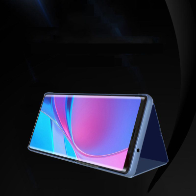 Kapak telefoni Samsung Galaxy A22 4G Clear View, me këllëf palosës, blu