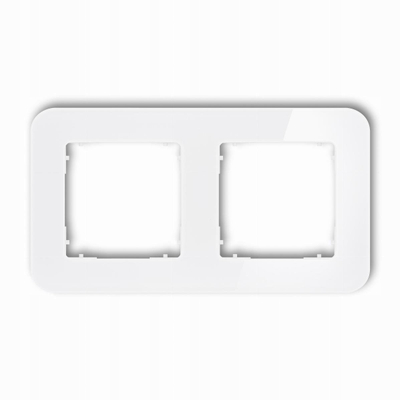 Kornizë dekorative ICON Universal Double Rounded Frame Effect, 2 njësi, IP20, e bardhë