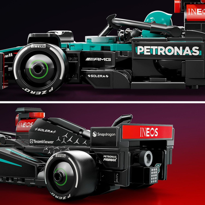 Lodër ndërtimi LEGO Speed Champions Mercedes AMG F1 W15, makinë garu, set për kalamaj 10+