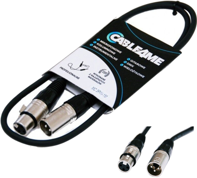 Kabllo audio ACCU-CABLE XLR XLR, 1m, 3 pin, argjendtë
