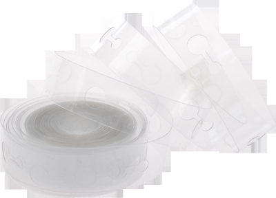 Shirit dekorues për girlanda tullumbacesh, plastik, transparent