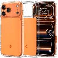 Mbrojtëse telefoni Spigen Ultra Hybrid T MagSafe për iPhone 17 Pro, transparente, portokalli me shkëlqim