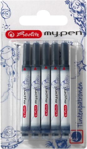 Herlitz Касети за Наливно Пишување, Сини, 5 Парчиња