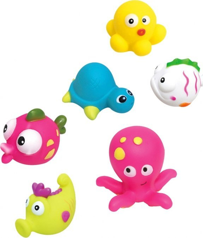 Lodër banjoje Jamara Marine Creatures, set krijesa deti, 6m+, shumëngjyrëshe