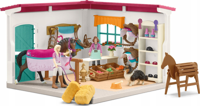 Set lojrash Schleich Tack Shop, 38 pjesë, plastik