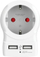 Adaptues udhëtimi Skross 1.500282, 2x USB, 100-250V, i bardhë
