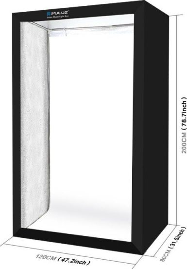 Kuti fotografike Puluz Photo Studio Box, 200 x 120 x 80 cm, LED të integrume, e zezë