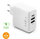 Karikues FIXED, USB-C, 2xUSB, PD, 45W, i bardhë