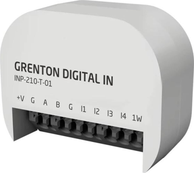 Modul hyrës binar Grenton Digital In INP-210-T-01, 4 hyrje dixhitale, i bardhë