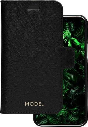 Mbulesë telefoni dbramante New York, për iPhone 12 mini 5.4", lëkurë, e zezë