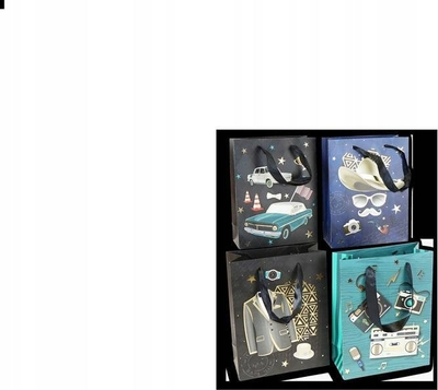 Qese dhuratash Kalpol Gift Bag, 26x32x10cm, letër e laminume, me motive MIX