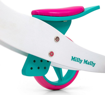 Балансирачки велосипед Milly Mally Jake Classic Candy, дрвен, 2 во 1, за деца