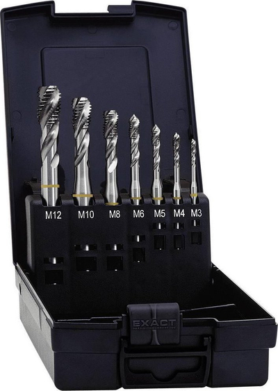 Set çelësa fijezimi Exact 05112 CNC, 7 copa, metrike HSS, DIN 371