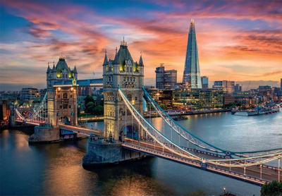 Puzzle Clementoni Compact London Twilight, 1500 copa, 84.5 x 59 cm, shumëngjyrësh