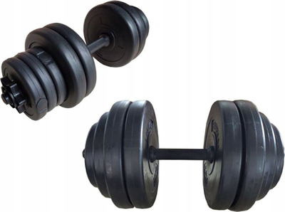 Set hantellash çimentoje, 10 kg, të zeza