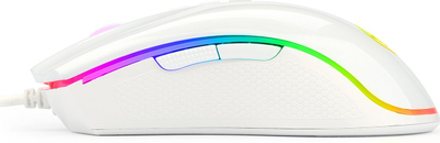 Maus gaming Redragon Cobra M711 me kabllo, RGB, i bardhë