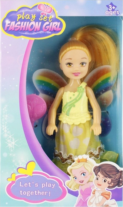 Кукла Самовила MEGA CREATIVE 524396, 15 cm, со додатоци, шарена