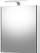 Kabinet me pasqyrë Riva SV 55-3, 55 cm, LED, i bardhë