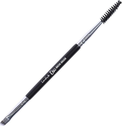 Furçë dyanshme për vetulla Duo Brow Brush, majë e pjerrët, spoolie, e zezë