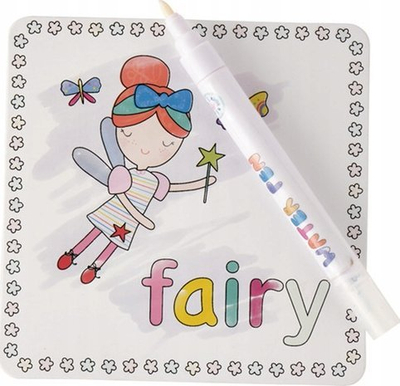 Set vizatimi Floss and Rock Rainbow Fairy, Magic Water, me stilolaps uji, rozë