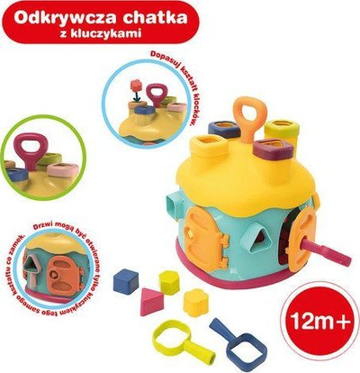 Lodër edukative Askato Shtëpia Eksploruese, shpi me çelësa, shumëngjyrëshe