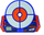 Target elektronik për lojra NERF Strike and Score, me LED, ekran dixhital, blu portokalli