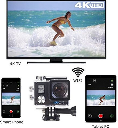 Kамера за акција GSM City Camera, 4K, 16MP, црна